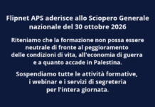 Flipnet aderisce allo sciopero del 30 ottobre 2026
